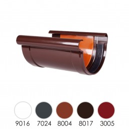 З'єднувач ринви з вкладкою 90/75